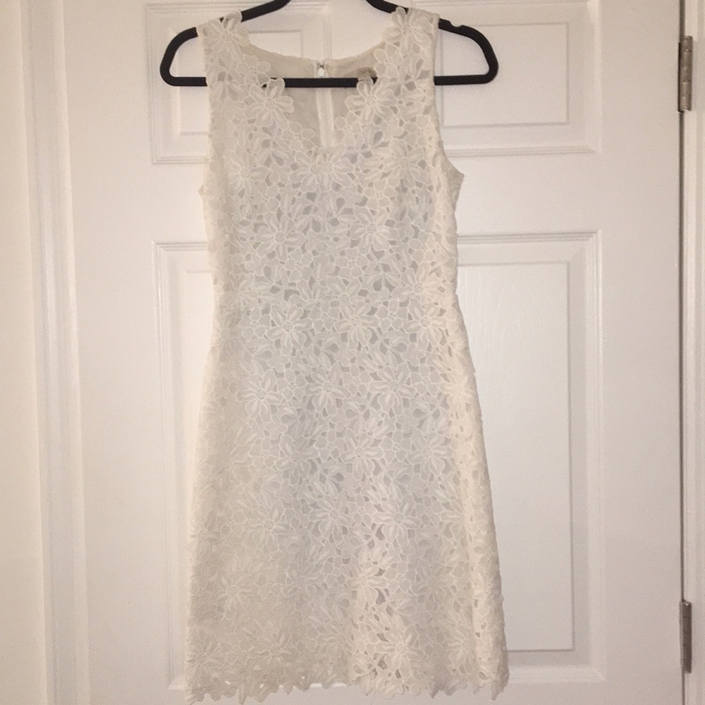 Loft White floral dress